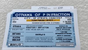 parking ticket ottawa